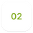 White square with green number '02' in the center