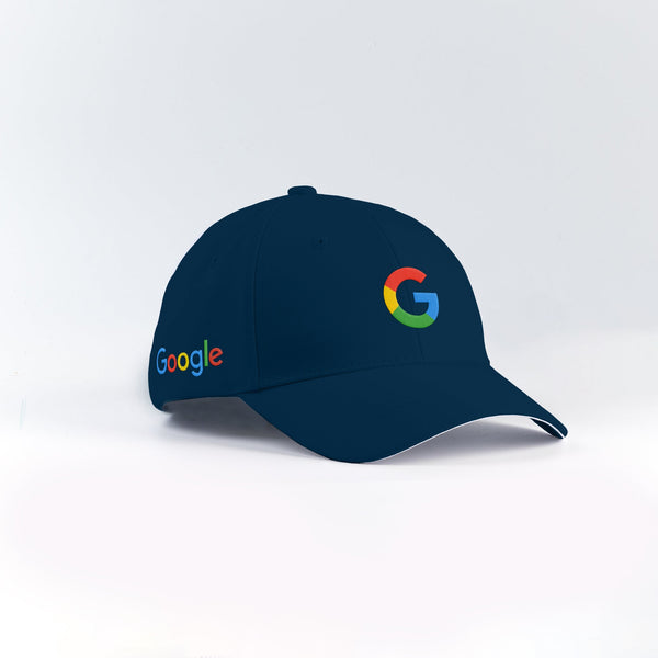 Navy blue cap with Google logo branding