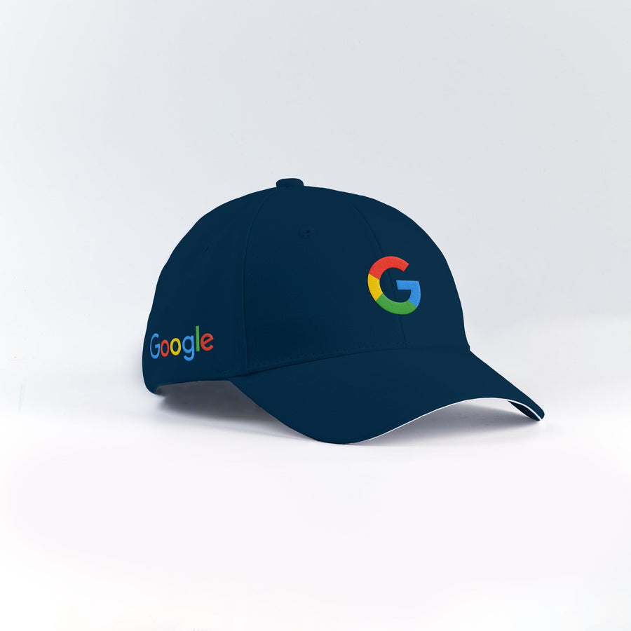 Navy blue cap with Google logo branding