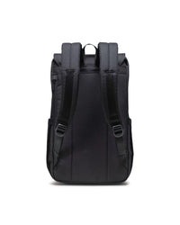 Black backpack on a white background