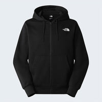 Black hoodie with a brand logo on a light gray background