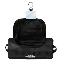 Black backpack with 'The North Face' logo on a white background