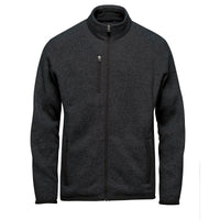 Dark gray zip-up jacket on a white background