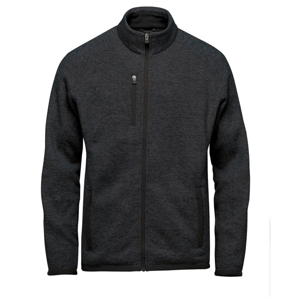 Dark gray zip-up jacket on a white background