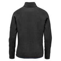 Dark gray half-zip pullover on a white background