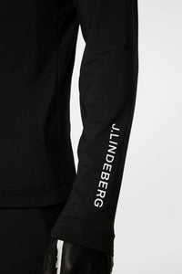 Black jacket with 'J.Lindeberg' branding on a white background
