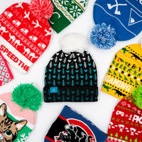 Range of custom knit beanies with unique branded patterns and designs – Roody custom beanies Ireland