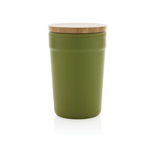 Load image into Gallery viewer, Recycled Mug with Bamboo Lid
