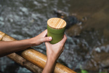 Load image into Gallery viewer, Recycled Mug with Bamboo Lid
