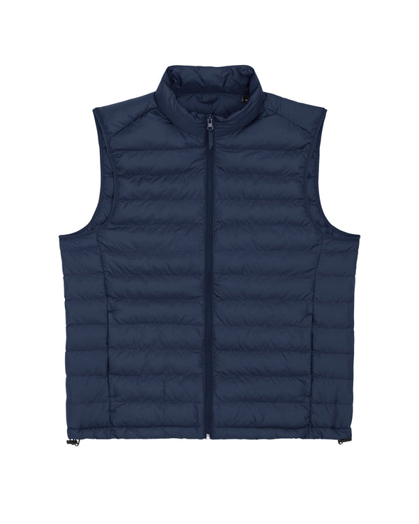 Navy blue puffer vest product photo