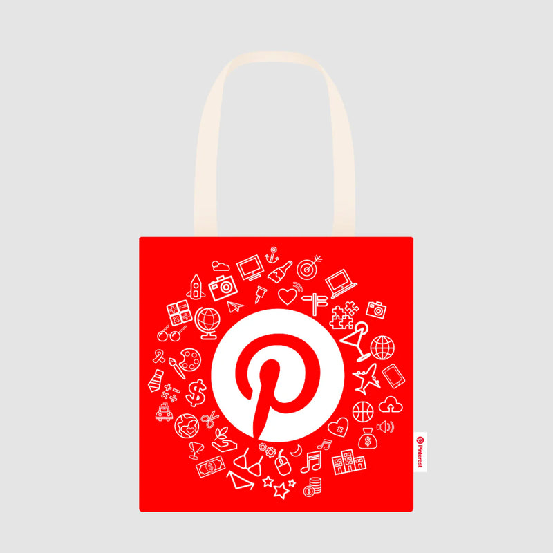 Custom branded tote bag with Pinterest logo – Roody promotional merchandise