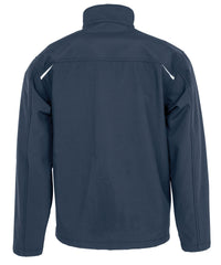 Custom branded navy softshell jacket for men – Roody promotional workwear Ireland