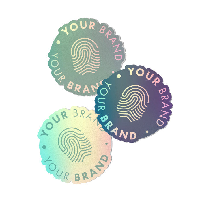Branded holographic stickers