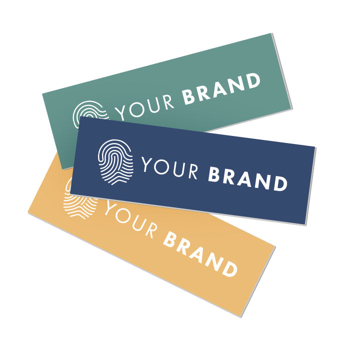 Branded rectangle stickers