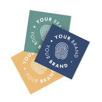 Branded square stickers