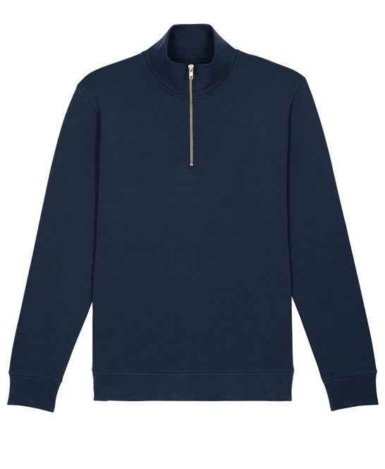 French navy crewneck sweatshirt product photo
